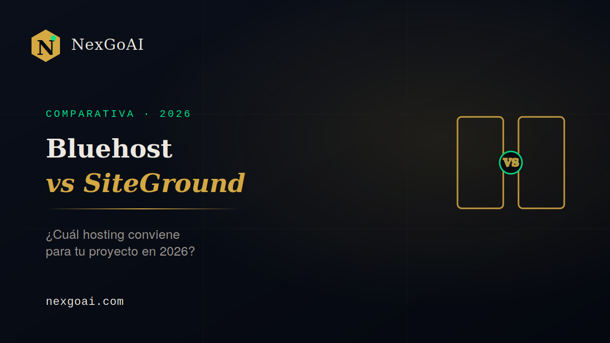 Bluehost vs SiteGround hosting comparison 2026 - NexGoAI